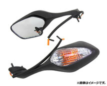 ミラー ホンダ VFR1200 2010年～2012年 ブラック ウインカー機能付き 入数：1セット(左右) AP-2G031-BK 2輪_画像2