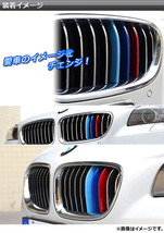 フロントグリルカバー BMW-FGC-5S11Y 入数：1セット(3個) BMW 5シリーズ F10/F11/F18 前期 2010年03月～2013年08月 3色 Mカラー AP-☆_画像2