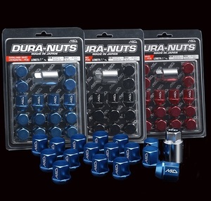 MID DURA-NUTS ジュラルミン ロック＆ナットセット レッド M12×P1.25 L27(ショートタイプ) 4H用