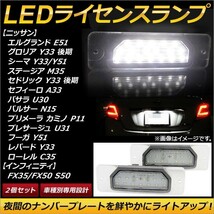 AP LEDライセンスランプ 18連 AP-LC003 入数：1セット(2個) ニッサン シーマ Y51 2012年～_画像1