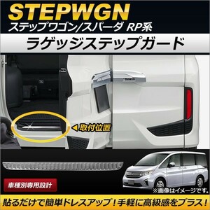 ラゲッジステップガード ホンダ ステップワゴン/スパーダ RP1,RP2,RP3,RP4 2015年04月～ 横開き ステンレス製 AP-SG042