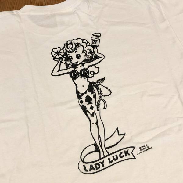 XLサイズ Lady Luck 送料込み　レディーラック ホワイト 白 Tシャツ ムーンアイズ mooneyes Rat Fink ラットフィンク 好きの方に