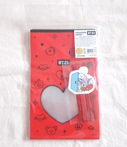 BT21公式 ラッピングバッグ 袋 赤 小 ギフトバッグ 防弾少年団 BTS TATA CHIMMY COOKY MANG RJ KOYA SHOOKY プレゼント包装_画像1