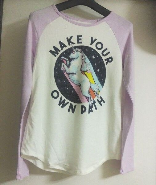 オールドネイビー OLD NAVY XLサイズ(14)長袖Tシャツ ユニコーン柄 ラベンダー