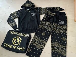 ◆新品保管品◆24karats ベロアジャージ Ｍサイズ ブラック×ゴールド EXILE 3代目JSB GENERATIONS