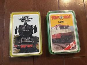 英語　海外ドイツの鉄道カード　Dampf-Lokomotiven Quartett TOP ASS LOKS 蒸気機関車カルテット