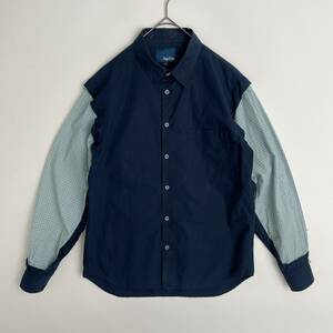 Tony Taizsun size/M (a) トニータイズサン 切替デザイン シャツ 長袖 ネイビー 紺