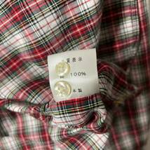 【日本製】BEAMS+ size/M (hb) ビームスプラス ボタンダウンチェックシャツ BD 長袖 レッド 赤_画像10