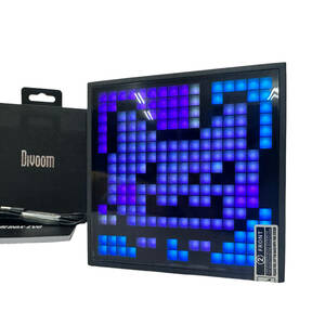 23T106_1 未使用★Divoom TIMEBOX-EVO ピクセルアート Bluetoothスピーカー 専用アプリ有 ディスプレイ インテリア LED 