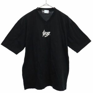 カンサイマン 日本製 龍 プリント 半袖 Tシャツ M ブラック×ホワイト KANSAIMAN Vネック メンズ 230526 メール便可