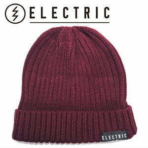 ○23 ELECTRIC KNIT BEANIE カラー:BURGUNDY ビーニー ニット帽 キャップ スノーボード スノボ スキー