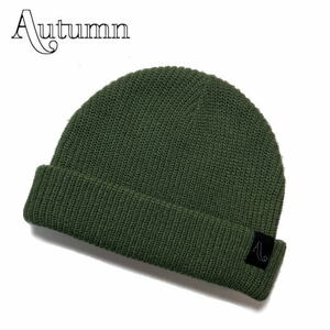 ☆AUTUMN [FREEサイズ] ATS20 SIMPLE BEANIE OLIVE カラー:OLIVE ビーニー ニット帽 キャップ スノーボード スノボ スキー