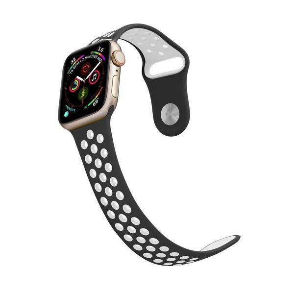 黒/白　42/44/45mm アップルウォッチ バンド iwatch スポーツバンド 交換ベルト　送料無料