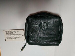 ☆未使用☆ アンクライン ANNE KLEIN　小銭入れ 本革　グリーン系　ミラー付