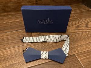 ●GUSTAVE & cie メタルボウタイ （未使用品です）ネイビー フランス製 蝶ネクタイ 金属 gustave et cie