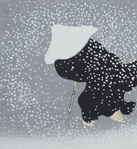 神坂雪佳 (Kamisaka Sekka) 木版画 　No13 巴の雪 Tomoe no yuki　　　初版　明治期 　京都の一流の摺師の技をご堪能くださいませ!!_画像6