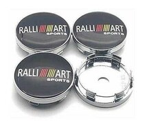 ★三菱 RALLIART★ホイールセンターキャップ ハブキャップ ホイールカバー センターキャップ バッジ エンブレムステッカー 60mm 4個セット_画像1