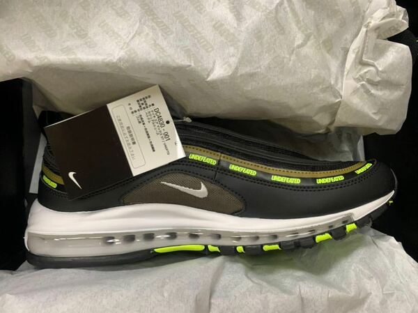 29cm NIKE AIR MAX 97 UNDFTD Black Volt UNDEFEATED アンディフィーテッド ナイキ エアマックス 97 ブラック 新品 送料 無料