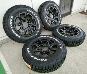 5月入荷 新品 ジムニー タイヤホイール 4本セット 185/85R16 TOYO オープンカントリーRT 16インチ BDX08 マットブラック JB23 JB64