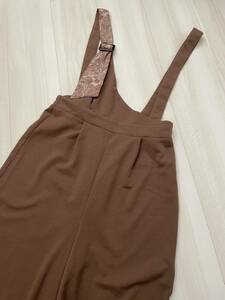  overall pants lady's M Brown tea peiz Lee 