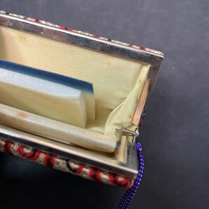 北海道民芸 コタン織 コタン アイヌ 民芸品 小銭入れ がま口 和装小物 箱付きの画像7