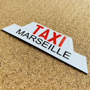 [ special order ]^TAXI[ magnet specification ] magnet sticker 30cm^ France Marseille taxi Peugeot car * magnet outdoors weather resistant water-proof immediately buying 