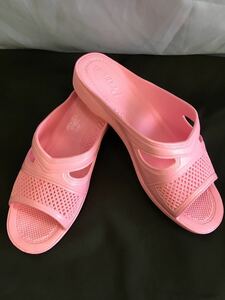  for lady rubber sandals gyo sun pink LL size new goods unused made in Japan 