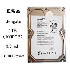 正常品★使用時間短 同梱歓迎 シーゲート 1TB （1000GB） 3.5インチ デスクトップ用HDD ST31000528AS Seagate #2496