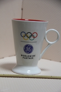 陶器製 オリンピック GE ロゴ マーク マグカップ 検索 五輪 ゼネラル エレクトリック ＧＥ グッズ マグ コップ 
