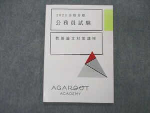 UJ06-015 アガルートアカデミー 公務員試験 教養論文対策講座 2023年合格目標 問題掲載あり 未使用 06s0D