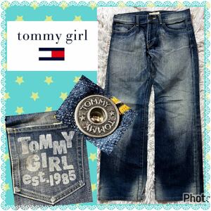  Tommy girl *tommy girl* Logo enough Denim *G bread Denim pants 
