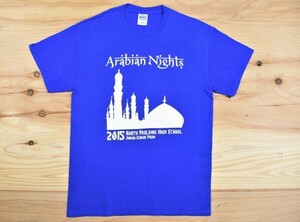 USA古着 アラビアンナイト Tシャツ sizeM 青 杢 Arabian Nights 千夜一夜物語 イベント イスラム アメリカ アメカジ GILDAN