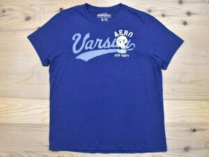 USA古着 AEROPOSTALE NEW YORK Varsity ロゴ Tシャツ sizeXL 紺 ネイビー エアロポステール ビッグシルエット 大きいサイズ アメリカ 海外