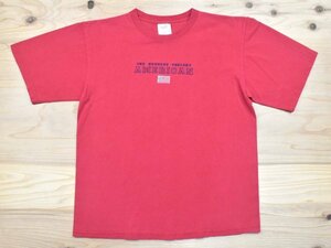 2000sUSA古着 Made in America by Tee Jays 星条旗 刺繍ロゴ Tシャツ sizeM 赤 レッド アメリカ 国旗 2000年代 Y2K ポストビンテージ