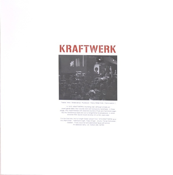 Kraftwerk クラフトワーク - Soest 1970 400枚完全限定アナログ・レコード