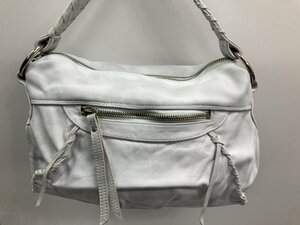  free shipping! handbag shoulder bag cow leather white And A And A *SAMPLE unused cheap!