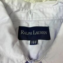 Ralph Lauren ラルフローレン 半袖シャツ ブルー ライトブルー 水色 青 コットン ワンポイント刺 子供服 キッズ服 160 B1114_画像5