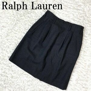 Ralph Lauren ラルフローレン スカート ダークグレー ウール キュプラ 9 B1146