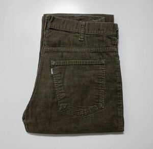 【32/32】80s Vintage Levi's 646 1512 Corduroy Pants 80年代 ヴィンテージ リーバイス コーデュロイ フレアパンツ 後染め 42TALON R2102