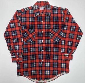 【M】60s BRENT Print Flannel Shirt Made in Japan 60年代 ブレント プリント フランネル シャツ 日本製 衿芯あり プリネル