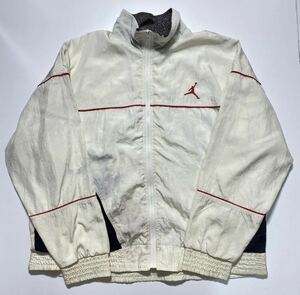 【XL】1990s NIKE AIR JORDAN NYLON JACKET WHITE 1990年代 ナイキ エア ジョーダン ナイロン ジャケット ホワイト 銀タグ R1569