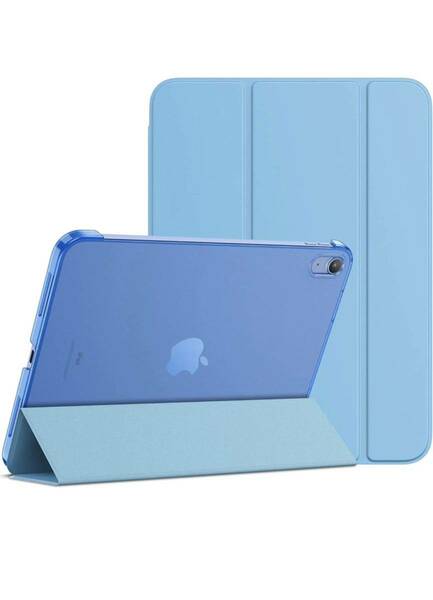 iPad 10世代 ケース 2022 10.9インチ 軽量 耐衝撃 三つ折り スタンド スマートカバー　ブルー色　iPadケース　新入荷