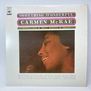 CARMEN McRAE カーメン マクレエ SOMETHING WONDERFUL LP レコード SOPZ 37 盤面良好