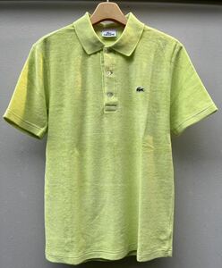 ラコステ LACOSTE ポロシャツ polo shirt 2 日本製 パイル地 ライム グリーン rhyme green タオル地 ゴルフ golf テニス tennis