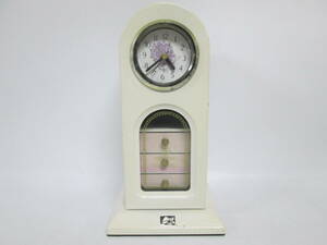 【0516o S1481】 yumi katsura 桂由美 置き時計 時計 小物入れ キーボックス 幅16.5cm 奥行15cm 高さ31cm