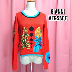 イタリア製／GIANNI VERSACE／ジャンニヴェルサーチェ／ジャンニヴェルサーチ／トップス／ニット／サマーセーター