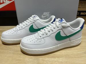 NIKE ナイキ エア フォース 1 '07 WMNS 27.5cm 新品 ホワイト/ゲームロイヤル/サンドドリフト/スタジアムグリーン SNK939