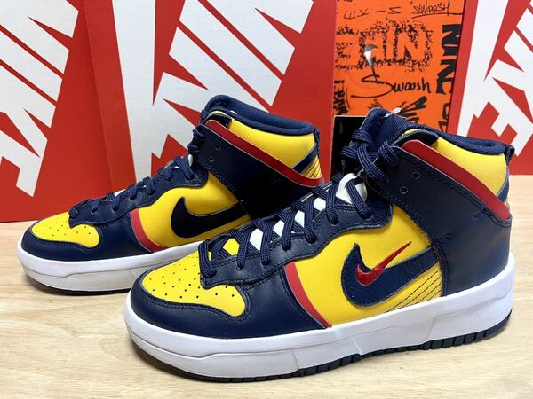 NIKE ウィメンズ ダンク HIGH アップ 28.0cm SNKRS 新品 Varsity Maize バーシティメイズ/Uレッド/ホワイト/Mナイトネイビー SNK398