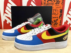 NIKE エア フォース 1 '07 UNO ウノ 28.0cm SNKRS 新品 ホワイト/ユニバーシティレッド/ゲームR/ユニバーシティゴールド SNK509