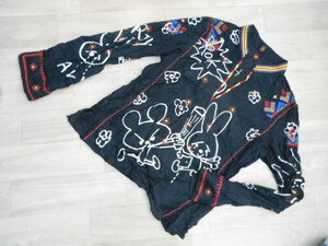 T36 Hysteric Glamour regular goods Logo *lakusa pattern . tyrolean embroidery tunic size FREE prompt decision 